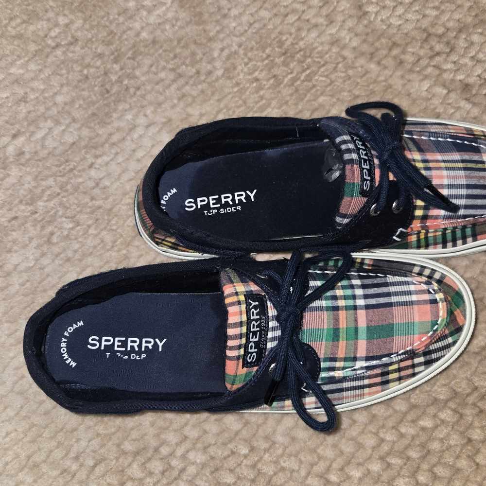 Sperry  Plaid Boat Shoes Men’s 11.5 Memory Foam Casual Preppy Coastal - Picture 9 of 14